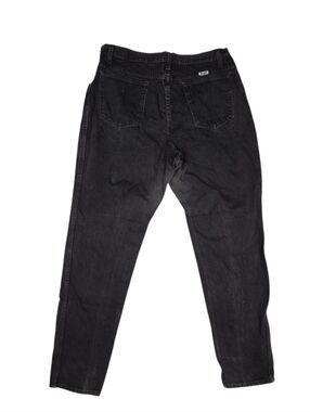 Vintage Wrangler Black Denim Jeans USA Mens 36x35 Actual High Rise Tapered Pants